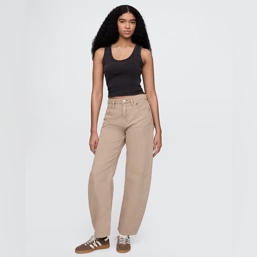 GAP Barrel High Rise Khaki Jeans